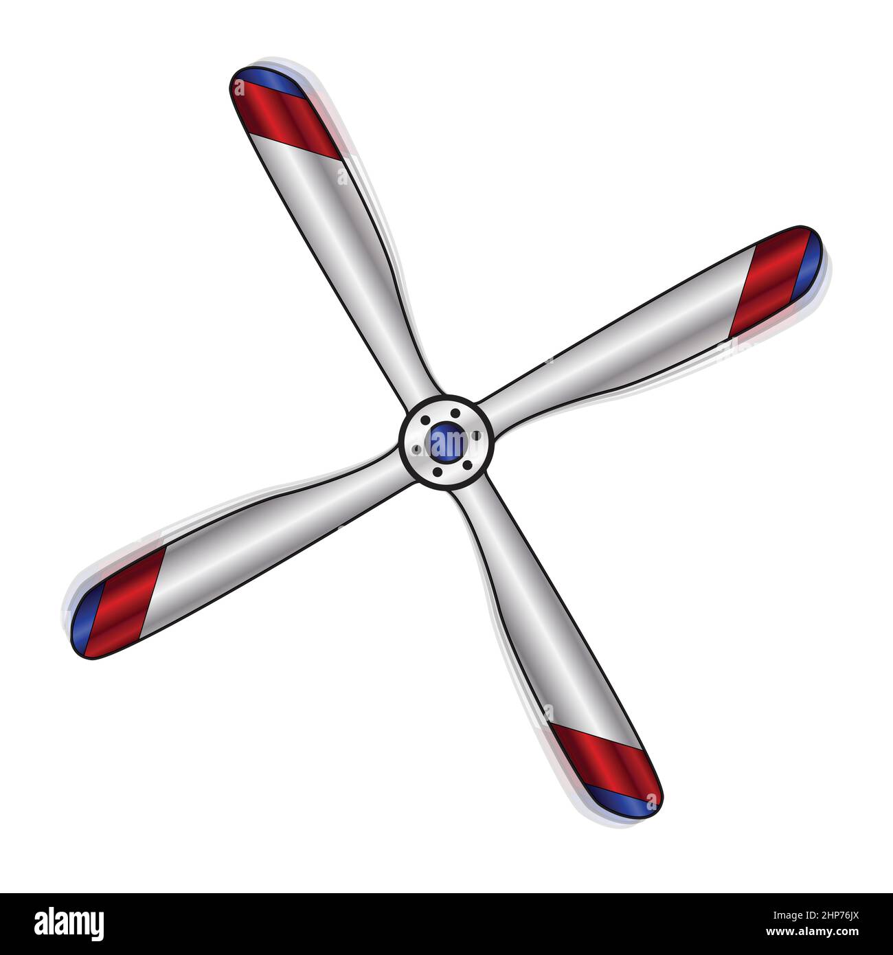 Flugzeug Four Blade Propeller.eps Stock Vektor