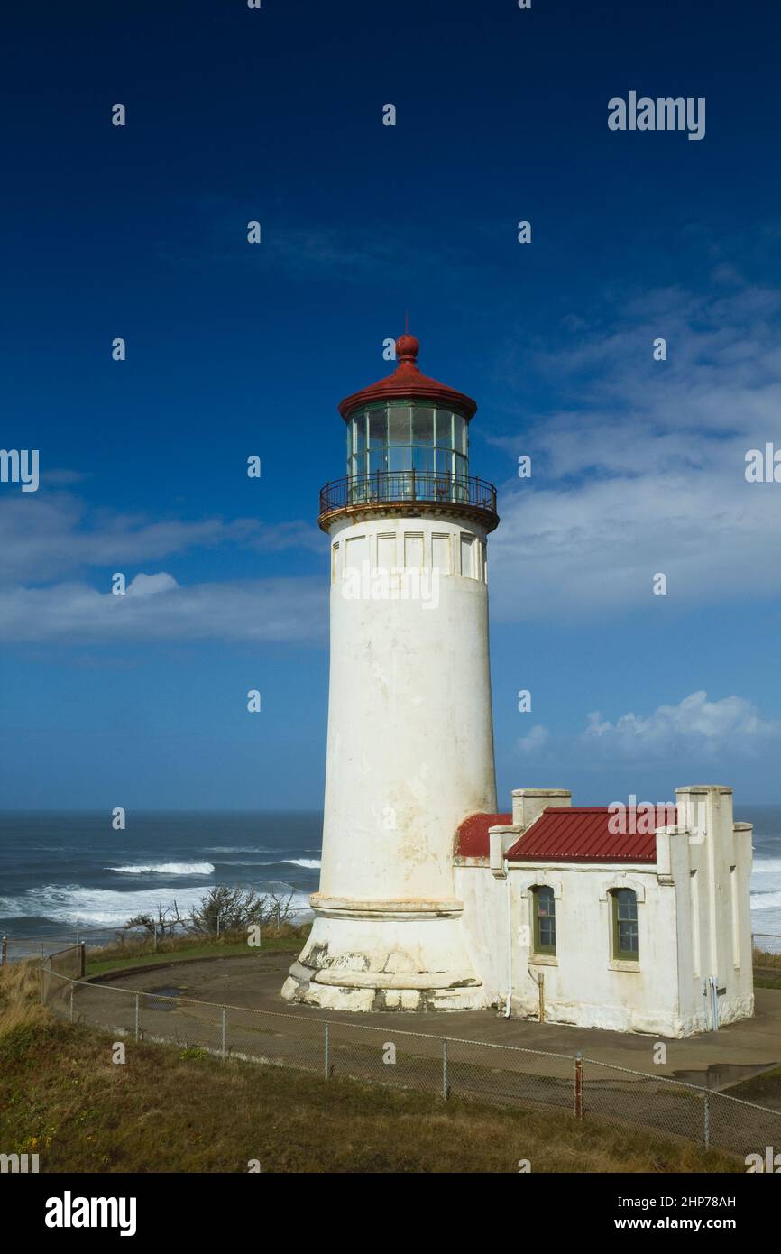 North Head Lighthouse Am Pazifik Stockfoto