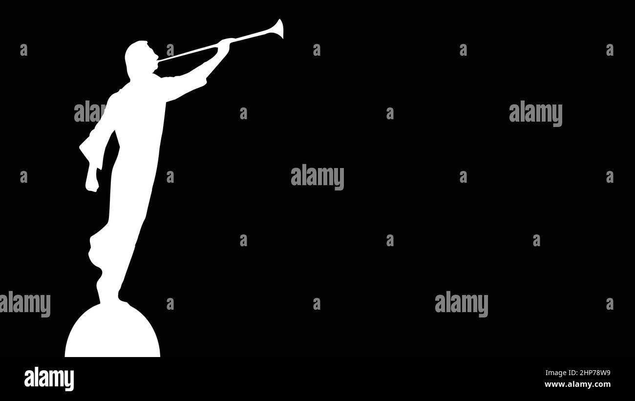 Der Engel Moroni In Weiß Stock Vektor