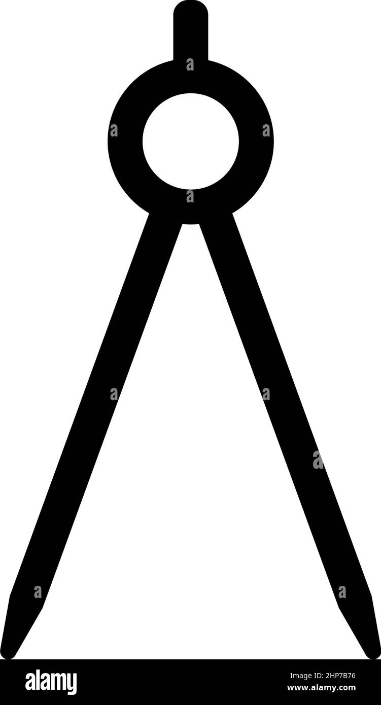 Divider circulus Circinus Icon schwarz Farbe Vektor Illustration flach Stil Bild Stock Vektor