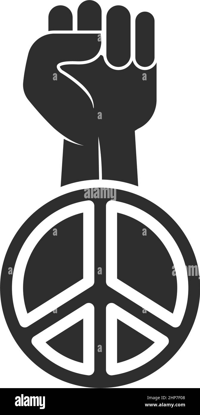 Design-Vorlage für Peace Icon Vektorgrafik Stock Vektor