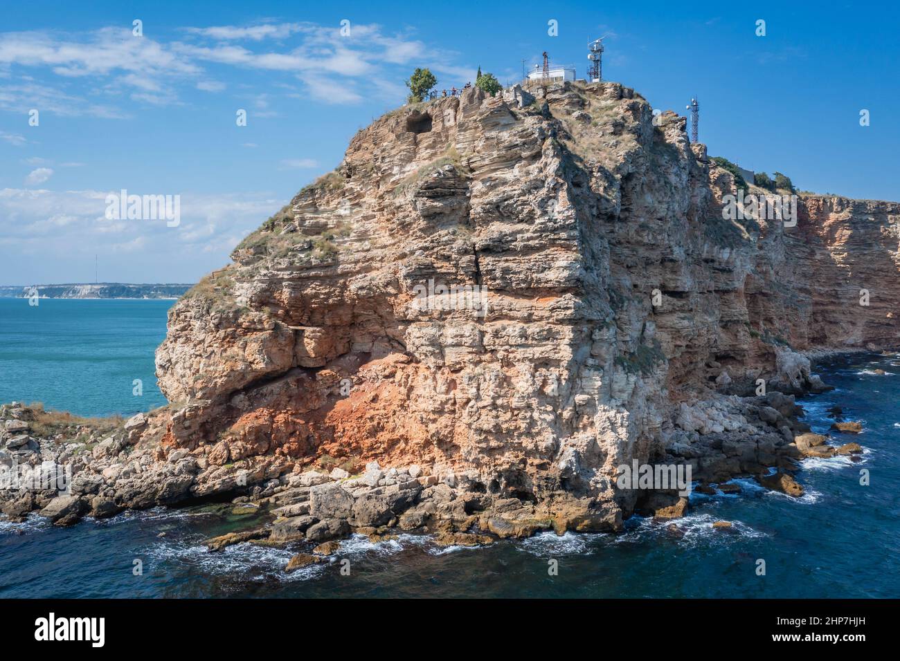 Spitze des Kaps Kaliakra in der südlichen Dobrudscha-Region der nordbulgarischen Schwarzmeerküste Stockfoto