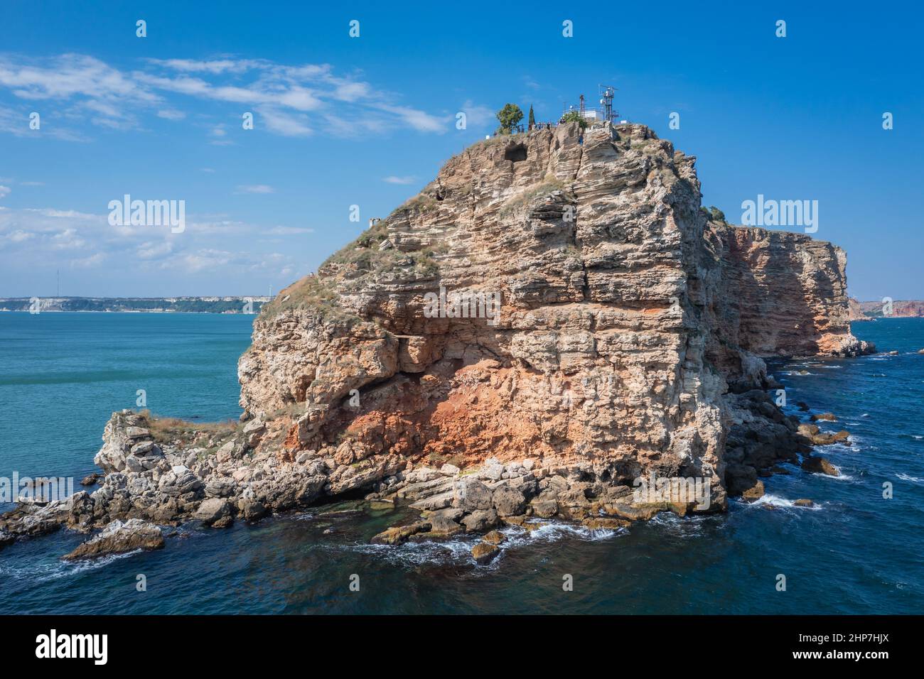 Spitze des Kaps Kaliakra in der südlichen Dobrudscha-Region der nordbulgarischen Schwarzmeerküste Stockfoto