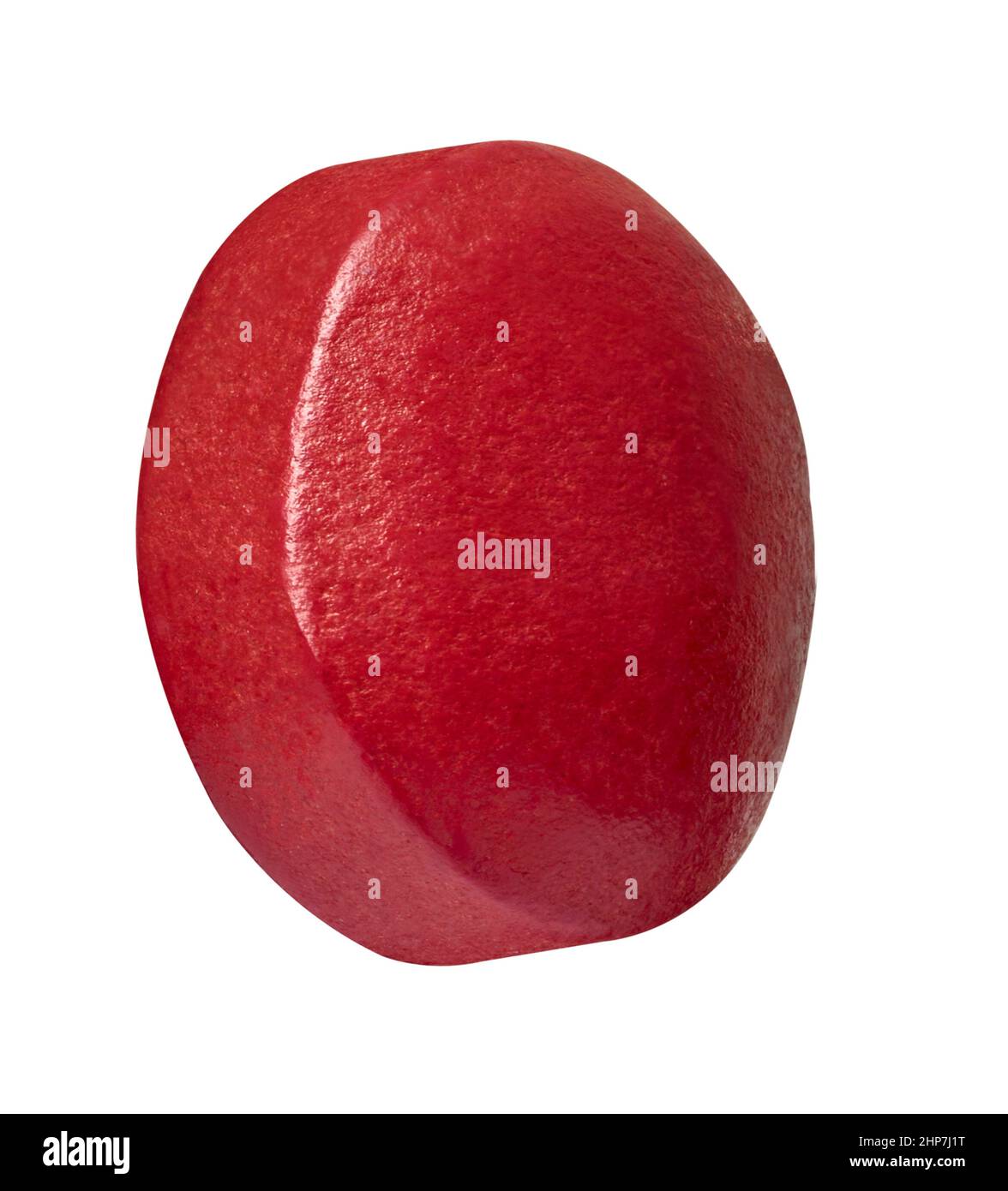 Weiße Pille Medikament Medikament rot rosa Stockfoto