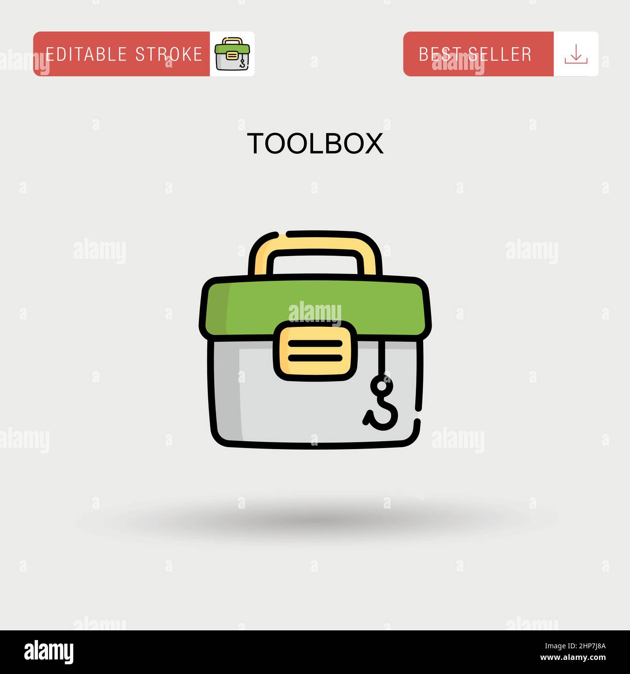 Toolbox einfaches Vektorsymbol. Stock Vektor