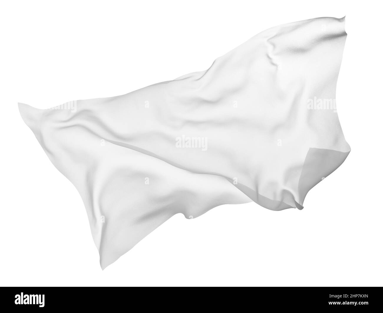 Weißes Stoffgewebe textiler Wind Stockfoto
