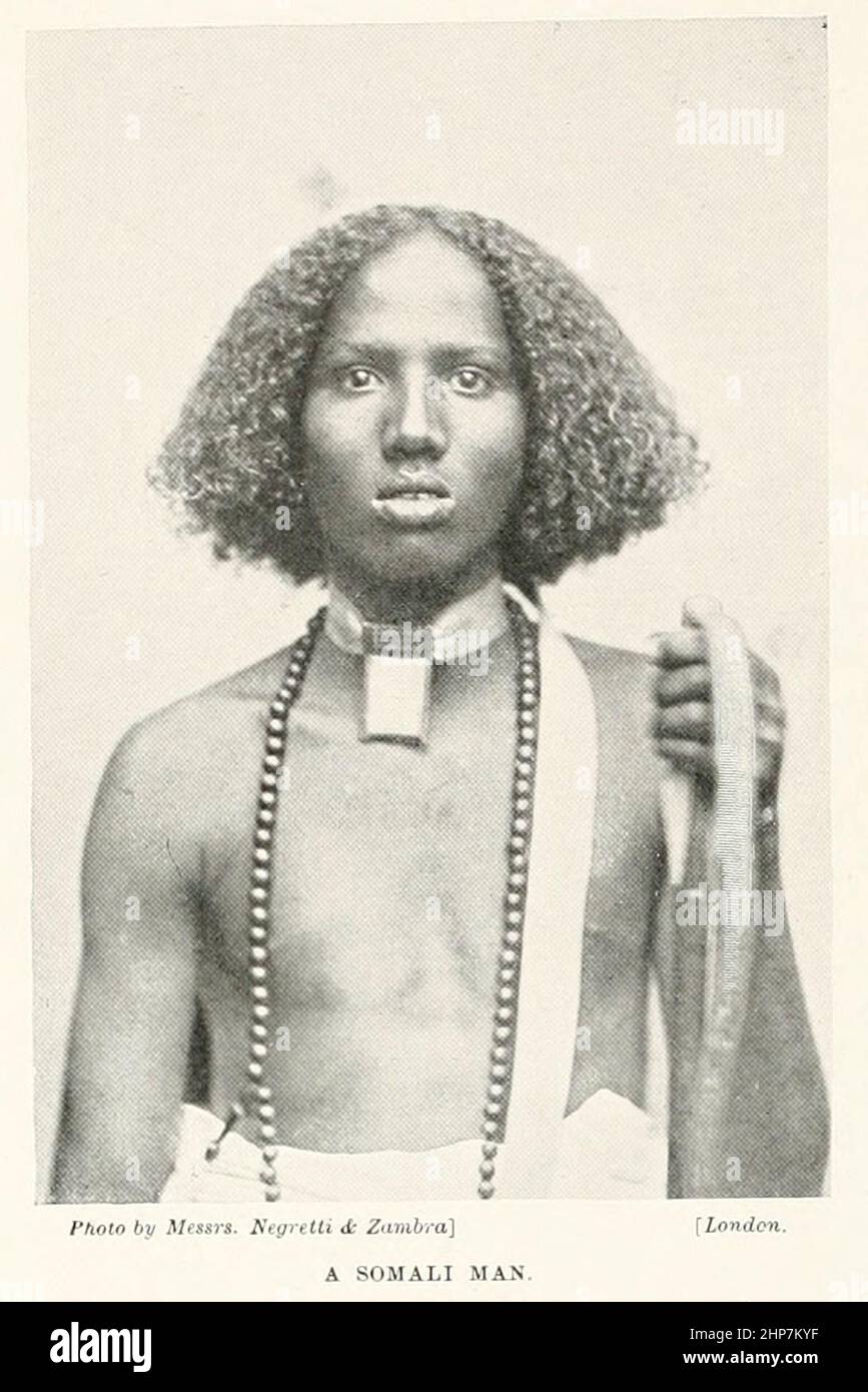 Somali man aus dem Buch The living Races of Mankind; Band 2 von Henry Neville Hutchinson, Veröffentlicht 1901 in London von Hutchinson & Co Stockfoto