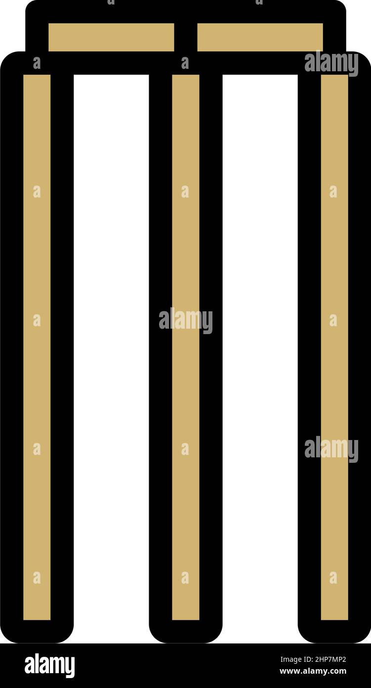 Cricket Wicket Icon Stock Vektor