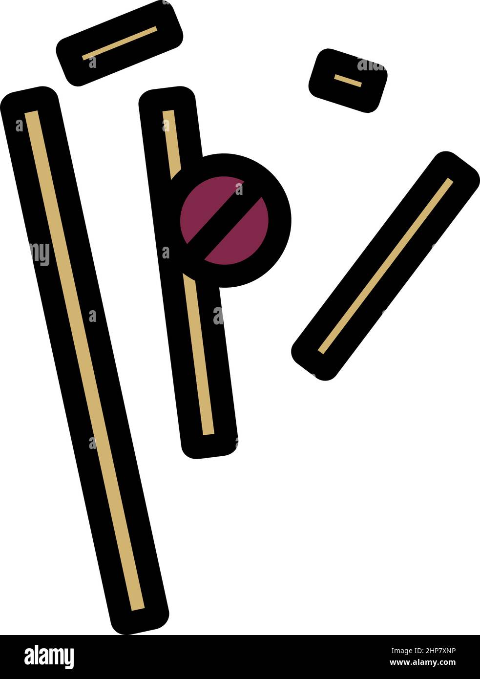 Cricket Wicket Icon Stock Vektor