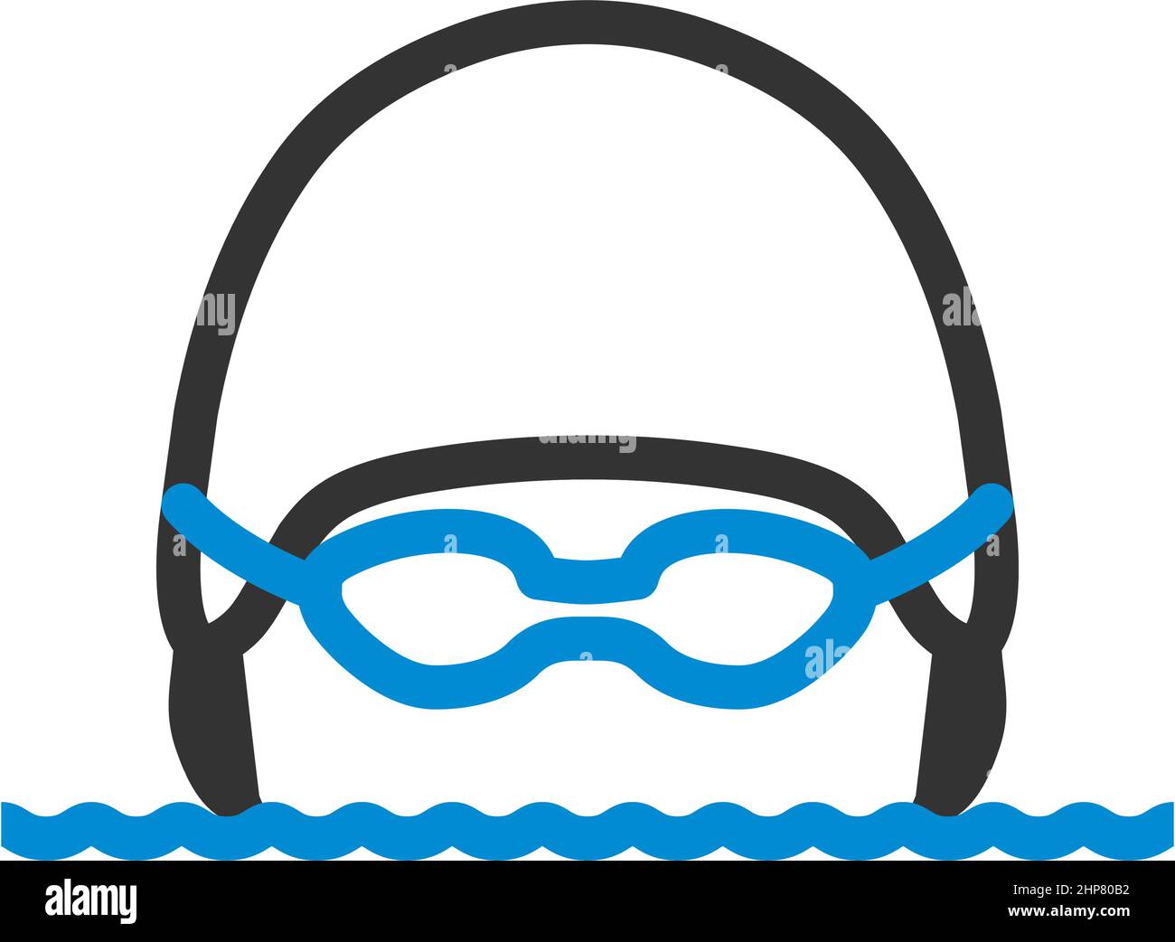 Ikone Des Schwimmers Stock Vektor
