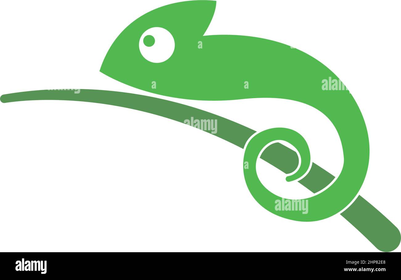Abbildung der Designvorlage für das Chameleon-Logo-Symbol Stock Vektor