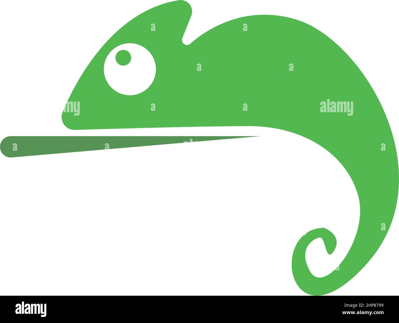 Abbildung der Designvorlage für das Chameleon-Logo-Symbol Stock Vektor