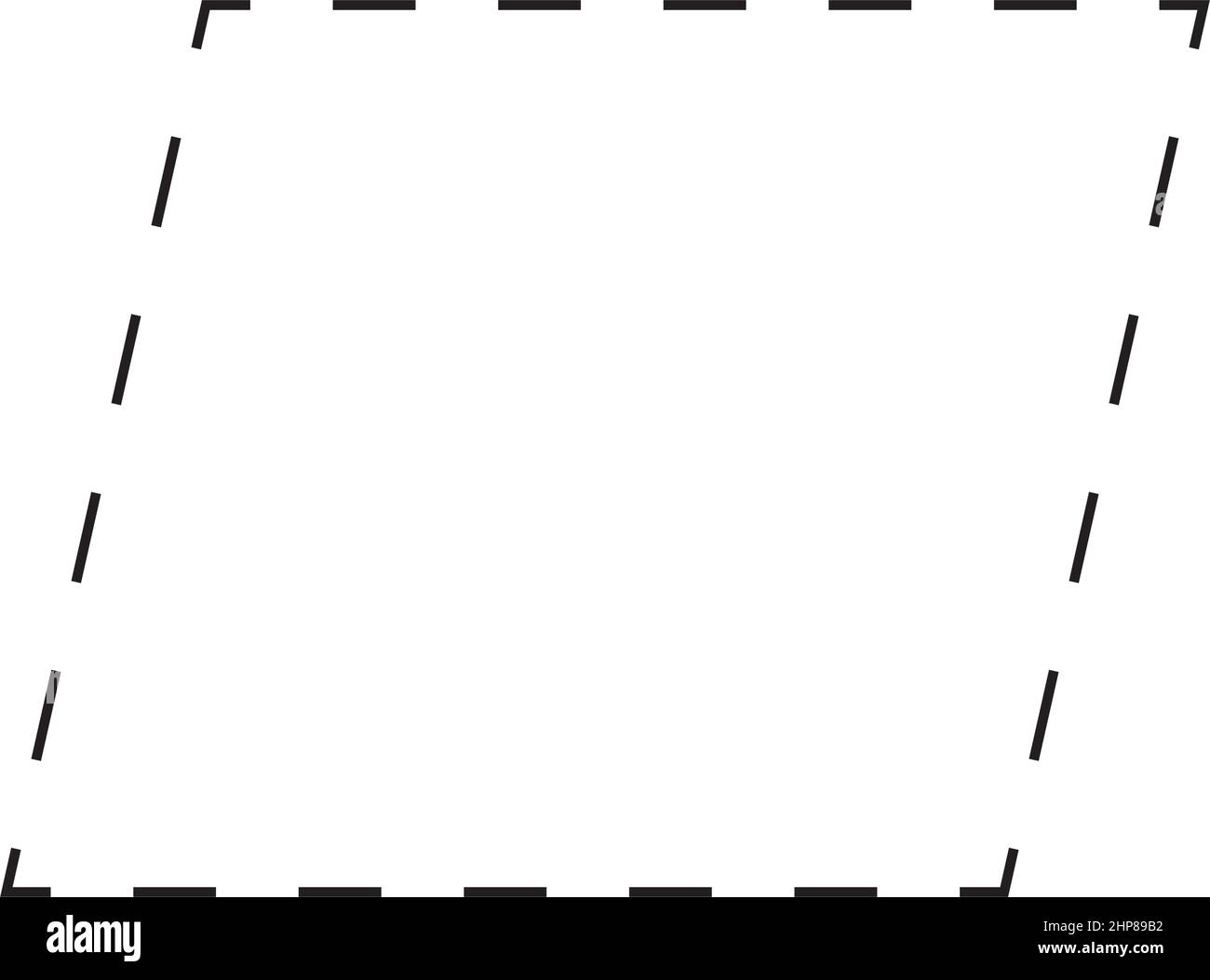 Parallelogrammform gestricheltes Symbol Vektor-Symbol für kreatives Grafikdesign ui-Element in einer Piktogramm-Illustration Stock Vektor