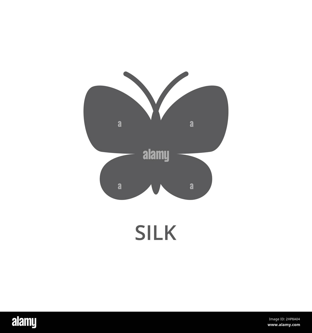 Vektorsymbol für Seidenstoff-Material Stock Vektor