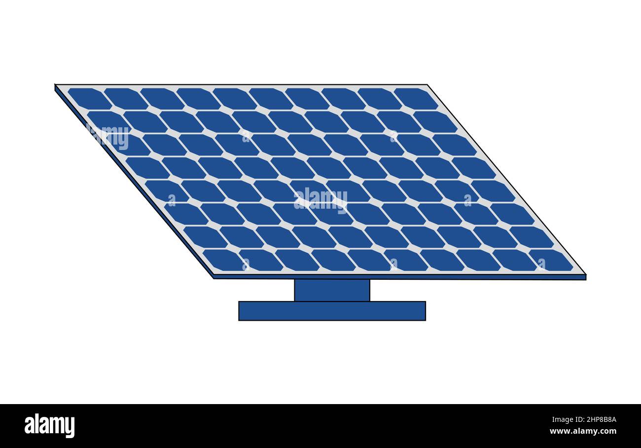 Solarpanel, erneuerbare Energien, Vektorgrafik Stock Vektor