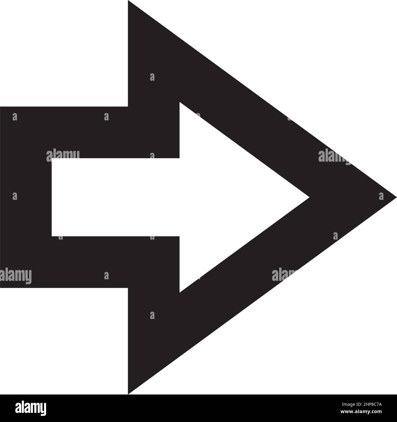 Pfeil Symbol Form Vektor-Symbol für kreative Grafik-Design ui-Element in einem Piktogramm Illustration Stock Vektor