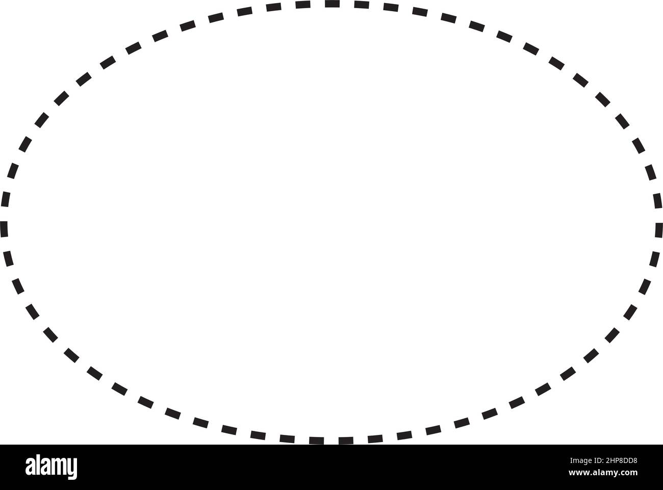Ellipse Symbol gestrichelte Form Vektor-Symbol für kreatives Grafikdesign ui-Element in einer Piktogramm-Illustration Stock Vektor