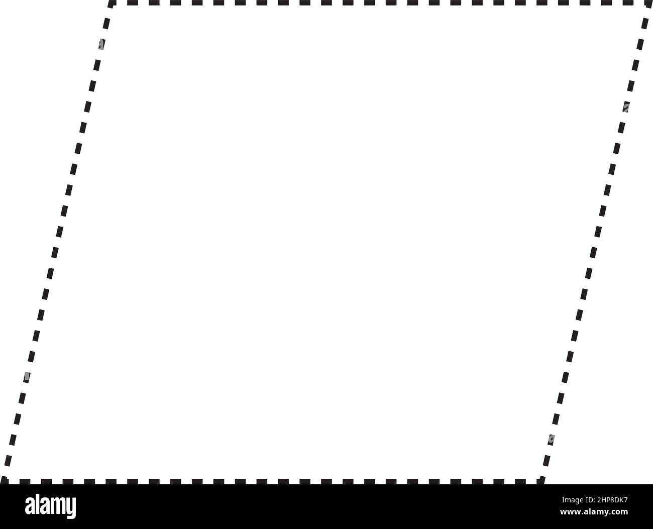 Parallelogrammform gestricheltes Symbol Vektor-Symbol für kreatives Grafikdesign ui-Element in einer Piktogramm-Illustration Stock Vektor