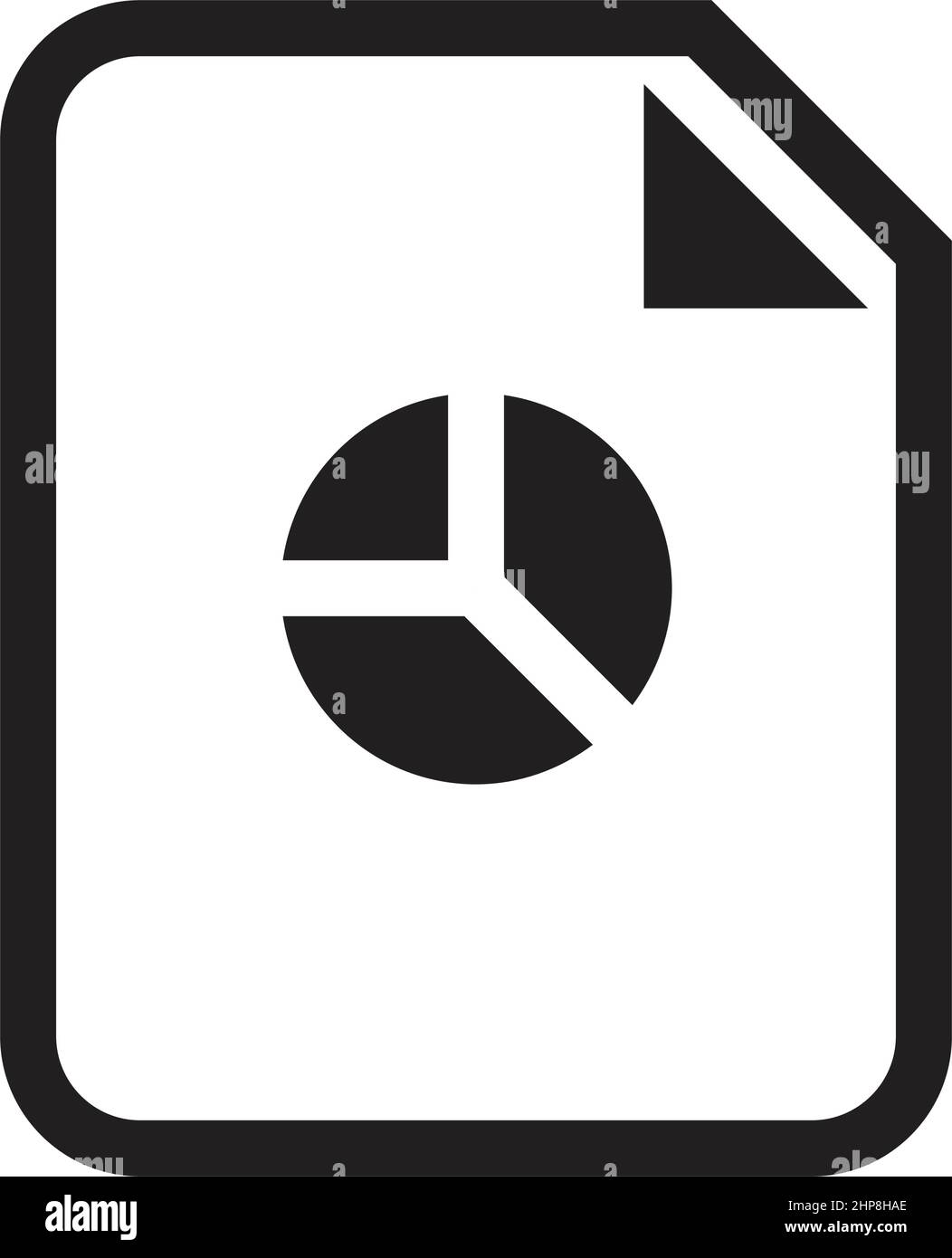 Dokumentsymbole mit Kreisdiagrammen und Diagramminformationen für Geschäftsdaten und Finanzen in einer Darstellung mit Glyphen-Piktogrammen Stock Vektor