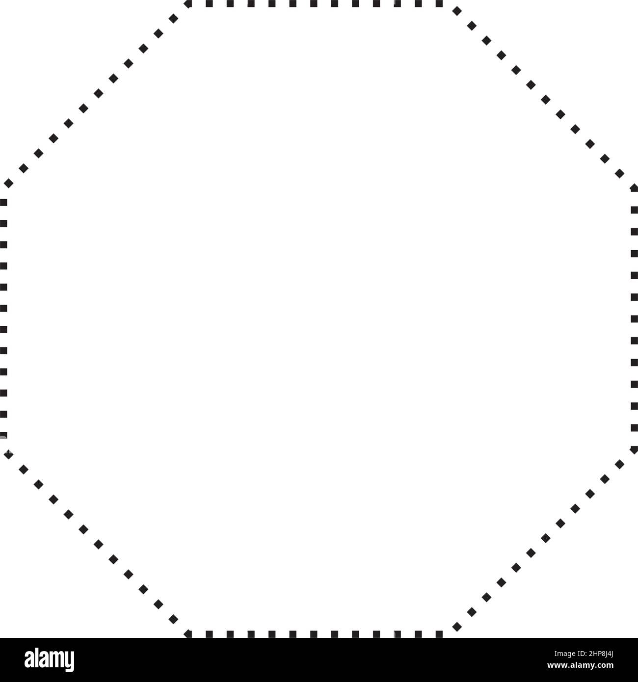Octagon Symbol gepunktete Form Vektor-Symbol für kreative Grafik-Design-ui-Element in einem Piktogramm Illustration Stock Vektor