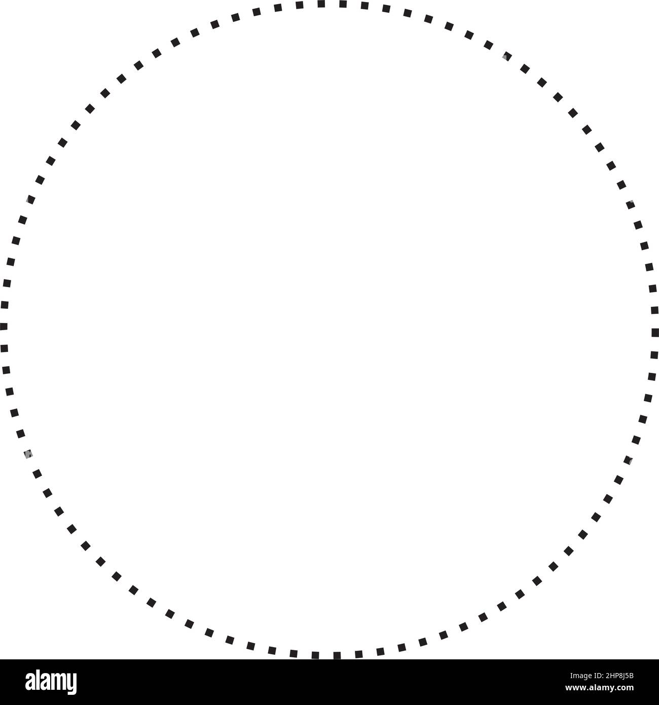 Kreisform gestrichelte Symbolvektorgeometrien-Symbol für kreatives Grafikdesign-Element in einer flachen farbigen Piktogramm-Illustration Stock Vektor