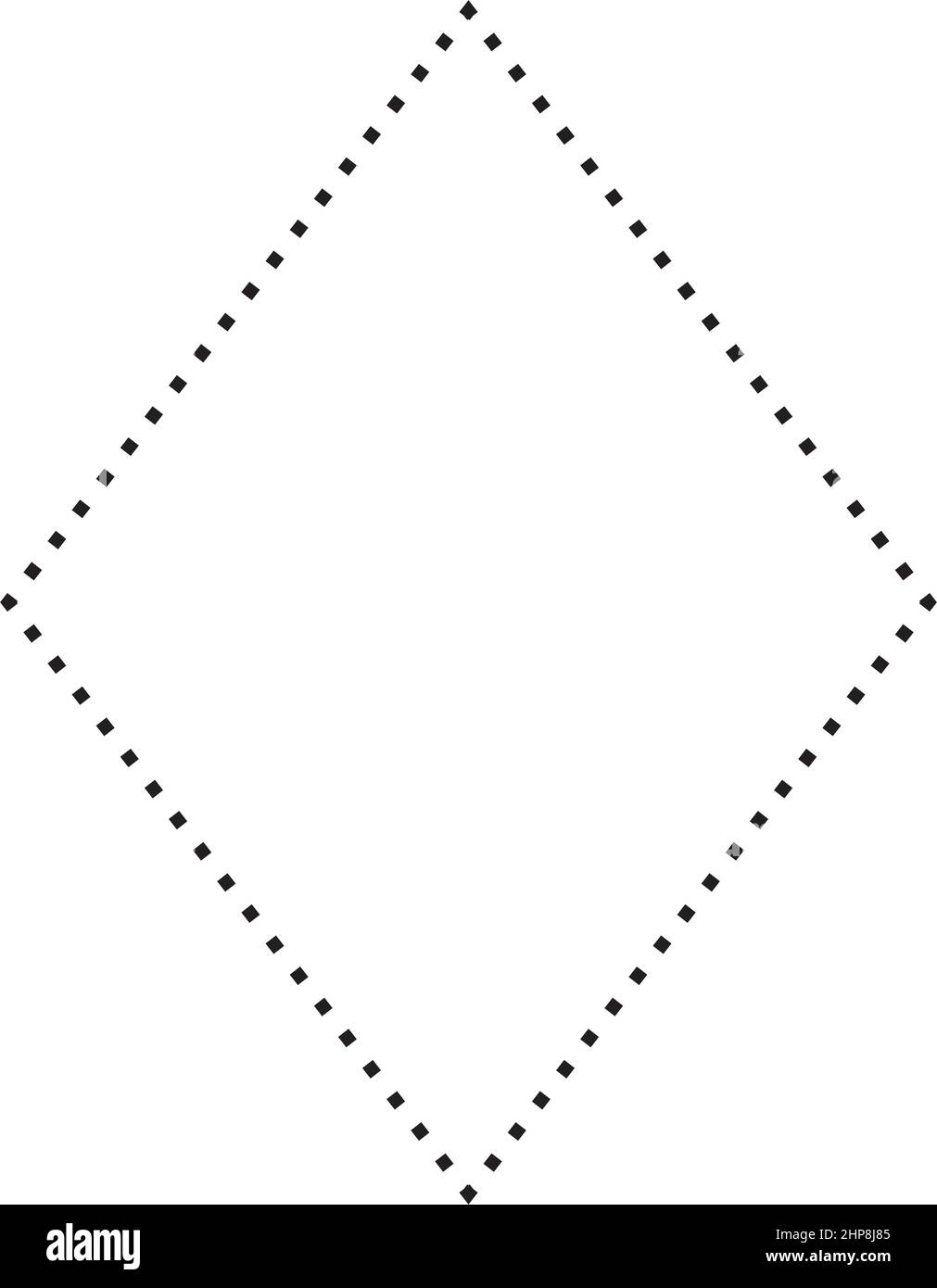 Rhombus-Form gepunktetes Symbol Vektor-Symbol für kreatives grafisches Design ui-Element in einer Piktogramm-Illustration Stock Vektor