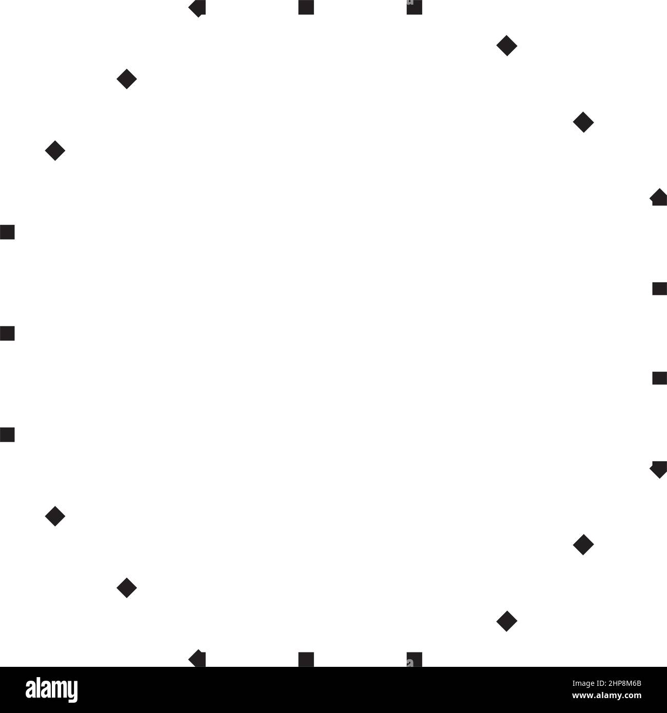 Eckige Form gestrichelte Symbol Vektor-Symbol für kreative Grafik-Design-ui-Element in einem Piktogramm Illustration Stock Vektor