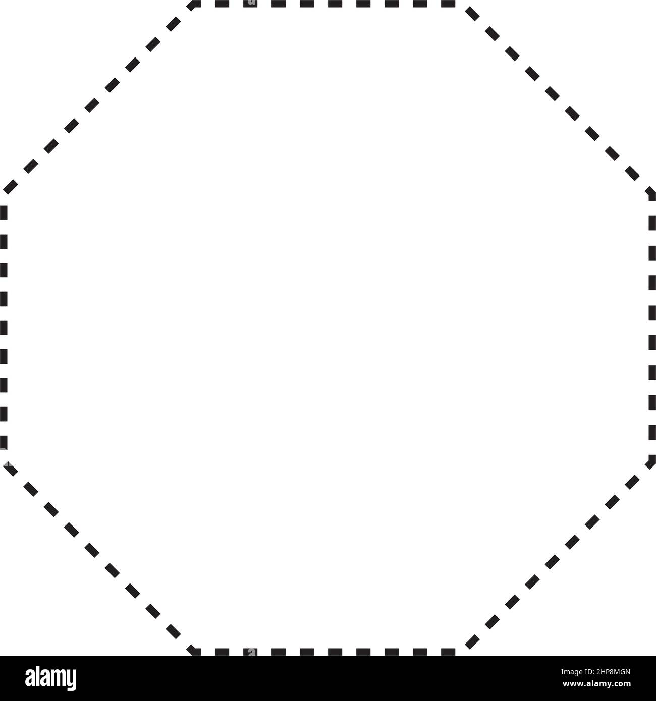 Achteckiges gestricheltes Symbol Vektor-Symbol für kreatives Grafikdesign ui-Element in einer Piktogramm-Illustration Stock Vektor