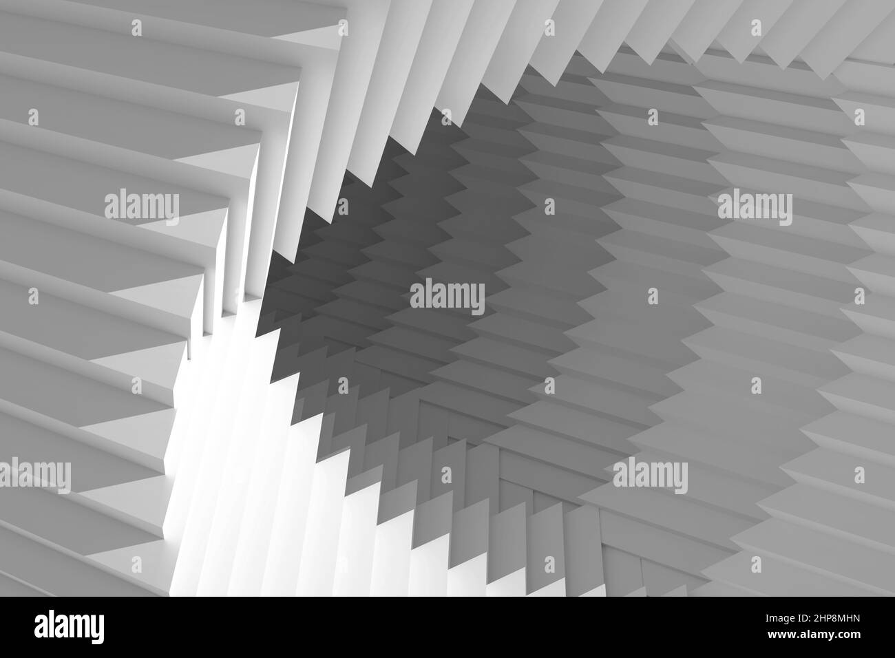 Abstrakter parametrischer Geometriehintergrund mit runder Lochstruktur. 3D Rendering-Illustration Stockfoto