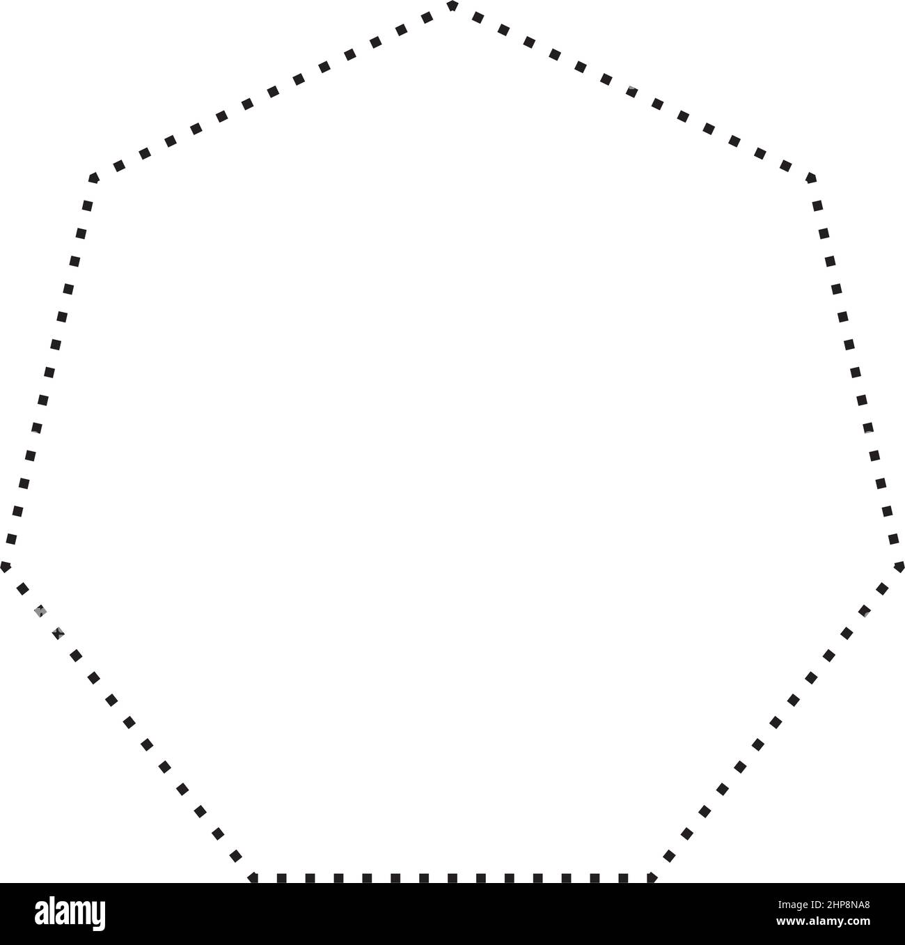 Heptagon Symbol gepunktete Form Vektor-Symbol für kreative Grafik-Design-ui-Element in einem Piktogramm Illustration Stock Vektor