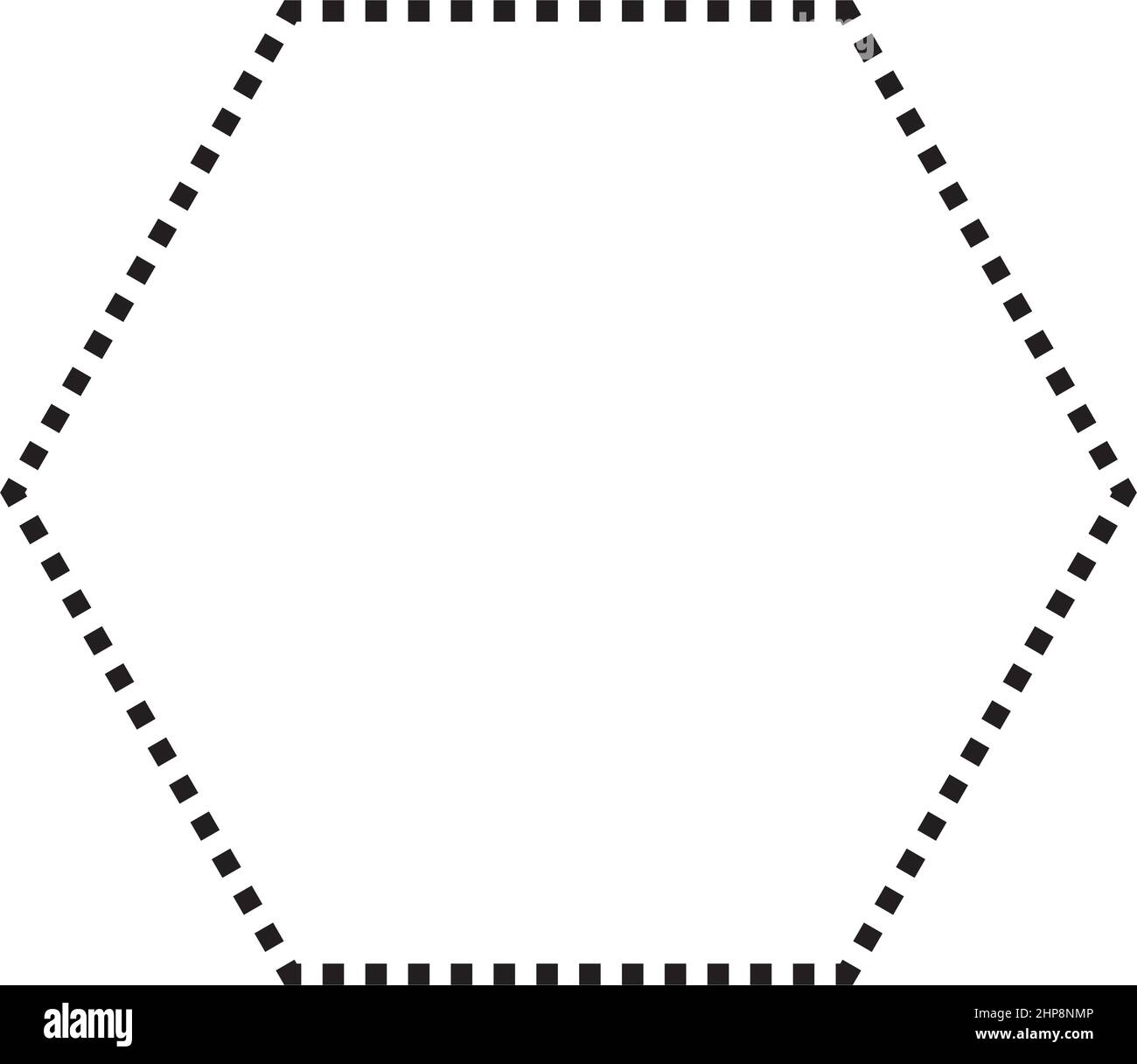 Hexagon-Symbol gestrichelte Form Vektor-Symbol für kreative Grafik-Design-ui-Element in einem Piktogramm Illustration Stock Vektor