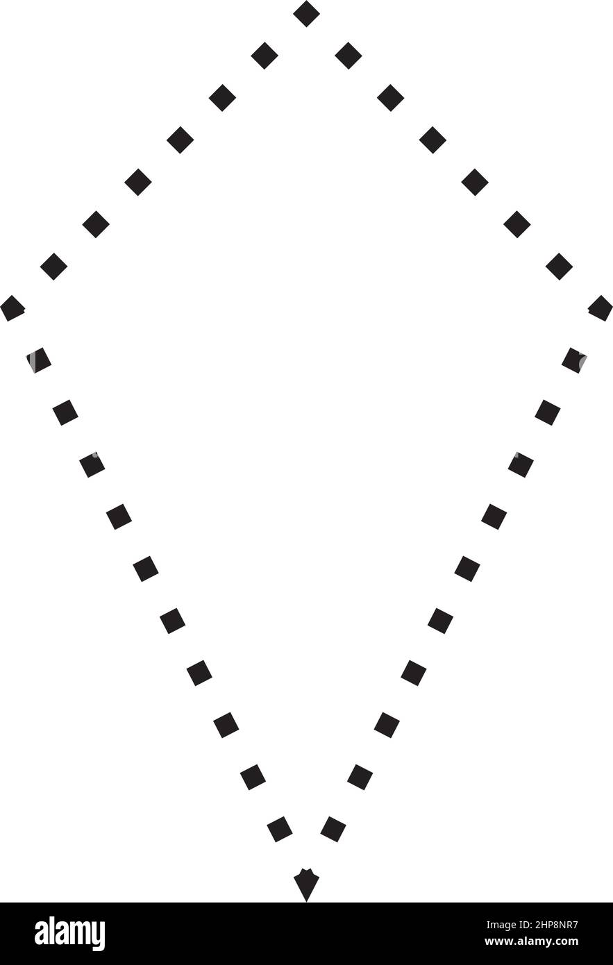 Kite Symbol gestrichelte Form Vektor-Symbol für kreative Grafik-Design ui-Element in einem Piktogramm Illustration Stock Vektor