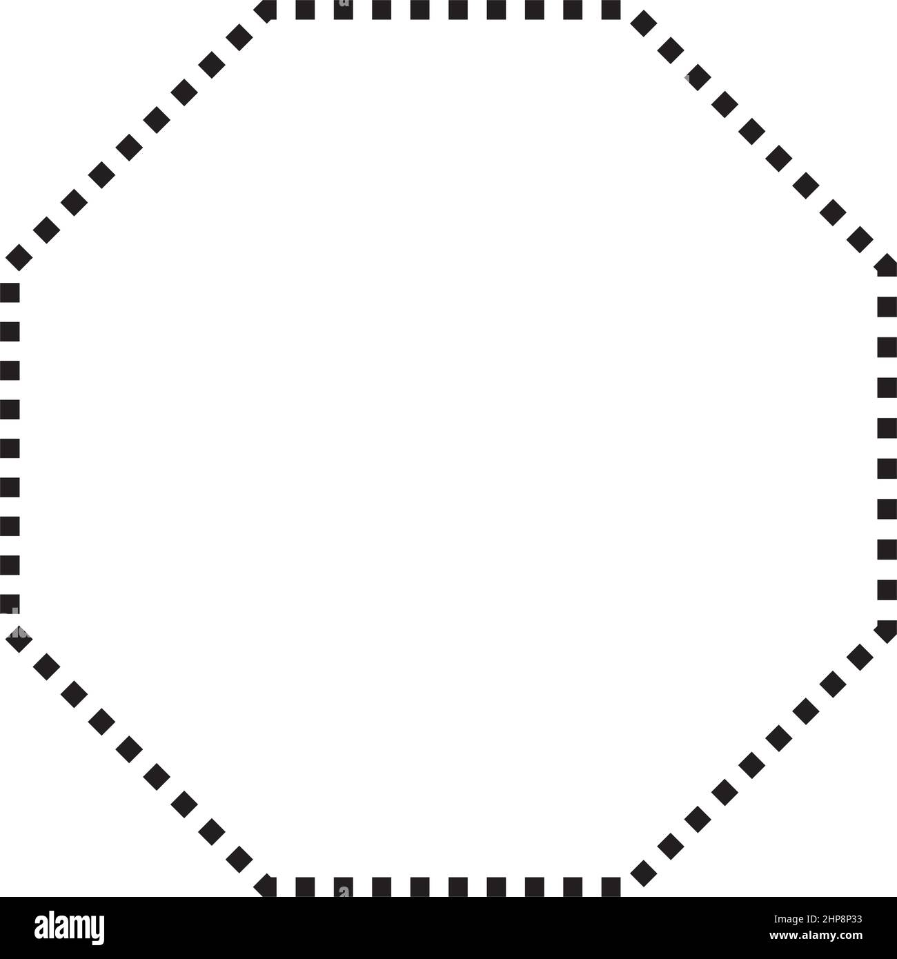 Octagon Symbol gepunktete Form Vektor-Symbol für kreative Grafik-Design-ui-Element in einem Piktogramm Illustration Stock Vektor