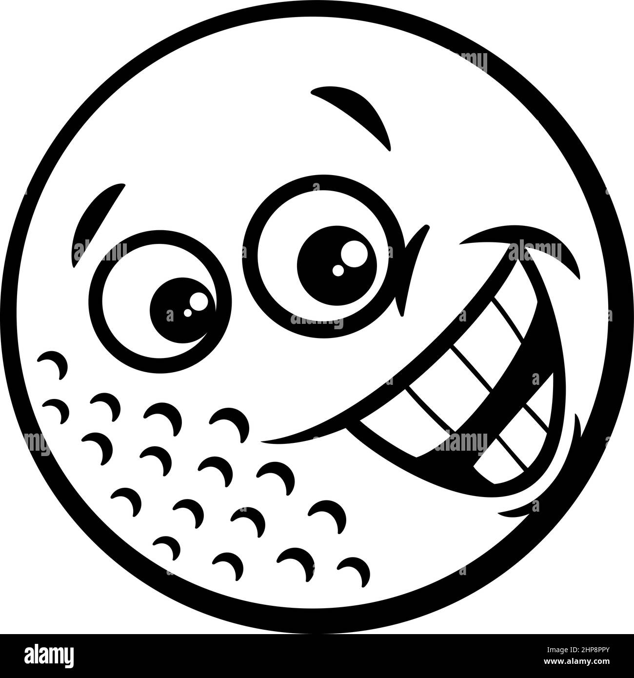 Cartoon Baseballball Charakter Färbung Buch Seite Stock Vektor