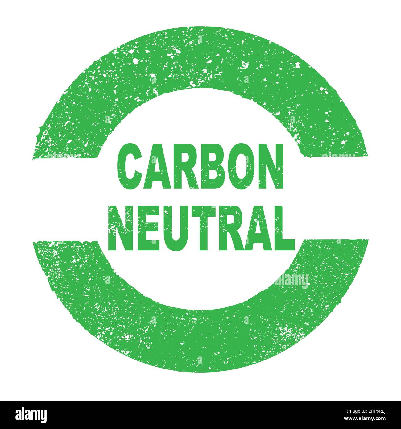 Gummi-Tintenstempel, Co2-Neutral Stock Vektor