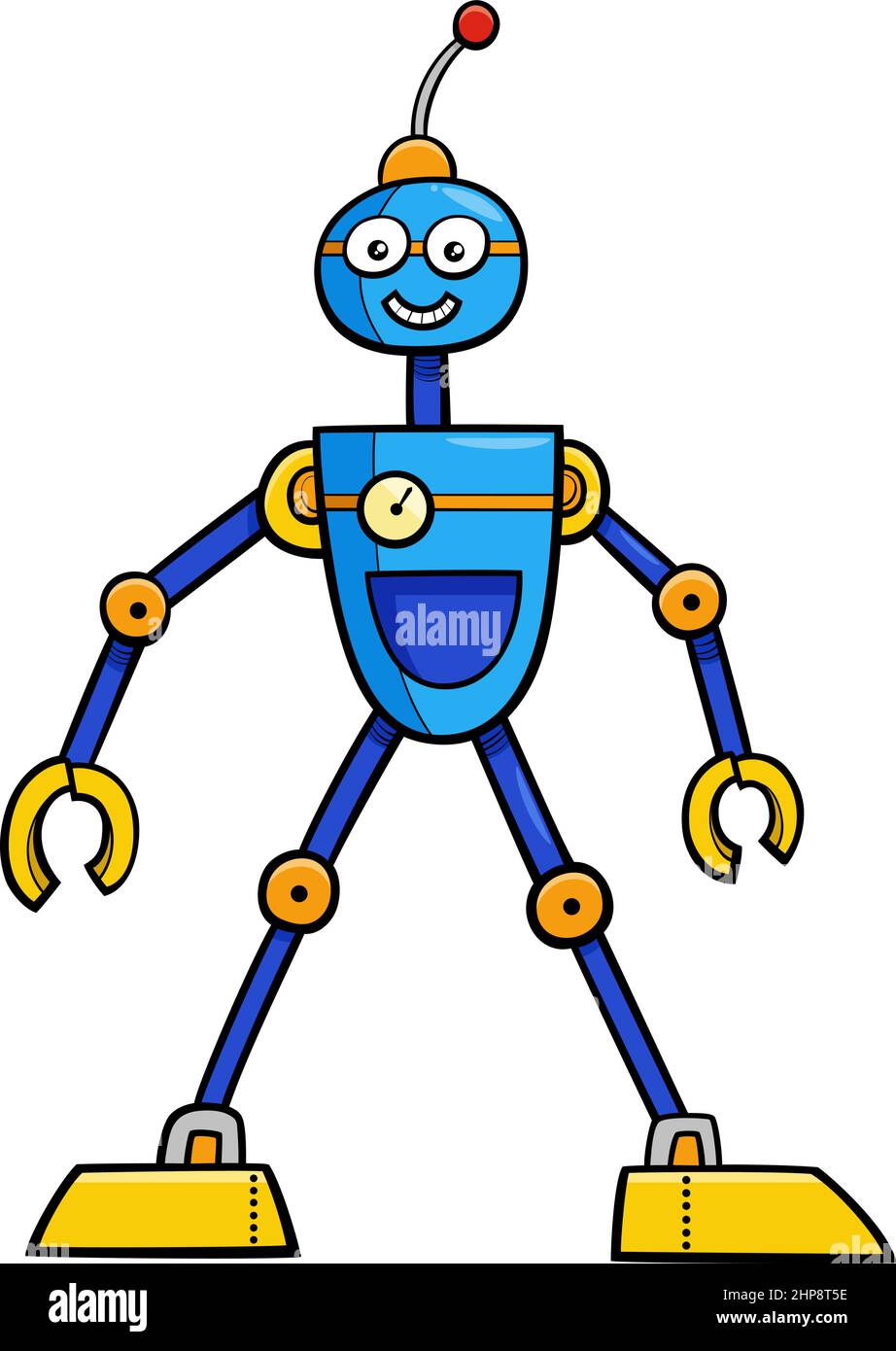 Cartoon Roboter lustige Fantasy-Charakter Stock Vektor