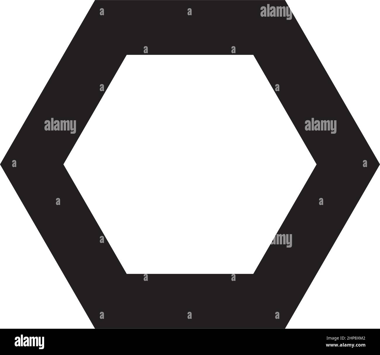 Hexagon Symbol Form Vektor-Symbol für kreatives Grafikdesign ui-Element in einer Piktogramm-Illustration Stock Vektor