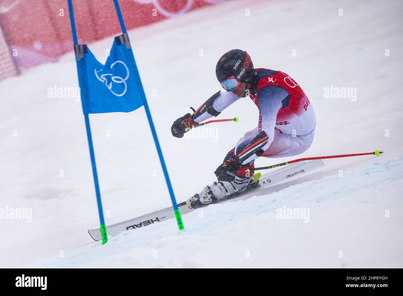 Tommy Ford (USA), 13. FEBRUAR 2022 - Alpinski : Riesenslalom der Männer während der Olympischen Winterspiele 2022 in Peking beim Nationalen Alpinski-Cent Stockfoto