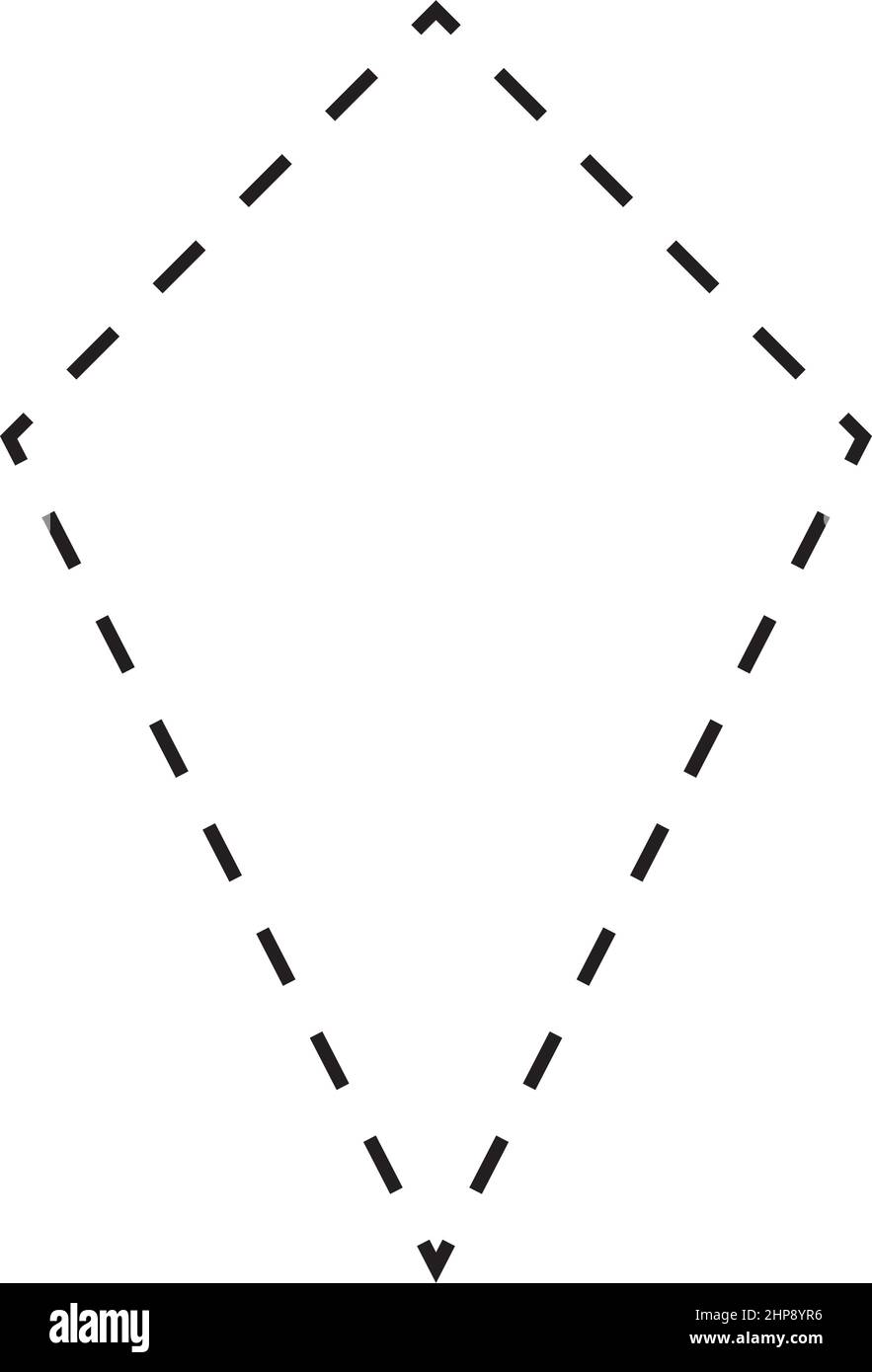 Kite Symbol gestrichelte Form Vektor-Symbol für kreative Grafik-Design ui-Element in einem Piktogramm Illustration Stock Vektor