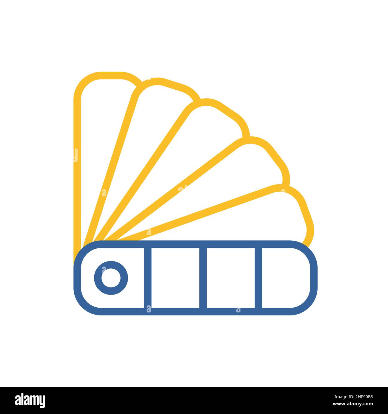 Vektorgrafik für Papierfarbpalette – isoliertes flaches Symbol Stock Vektor