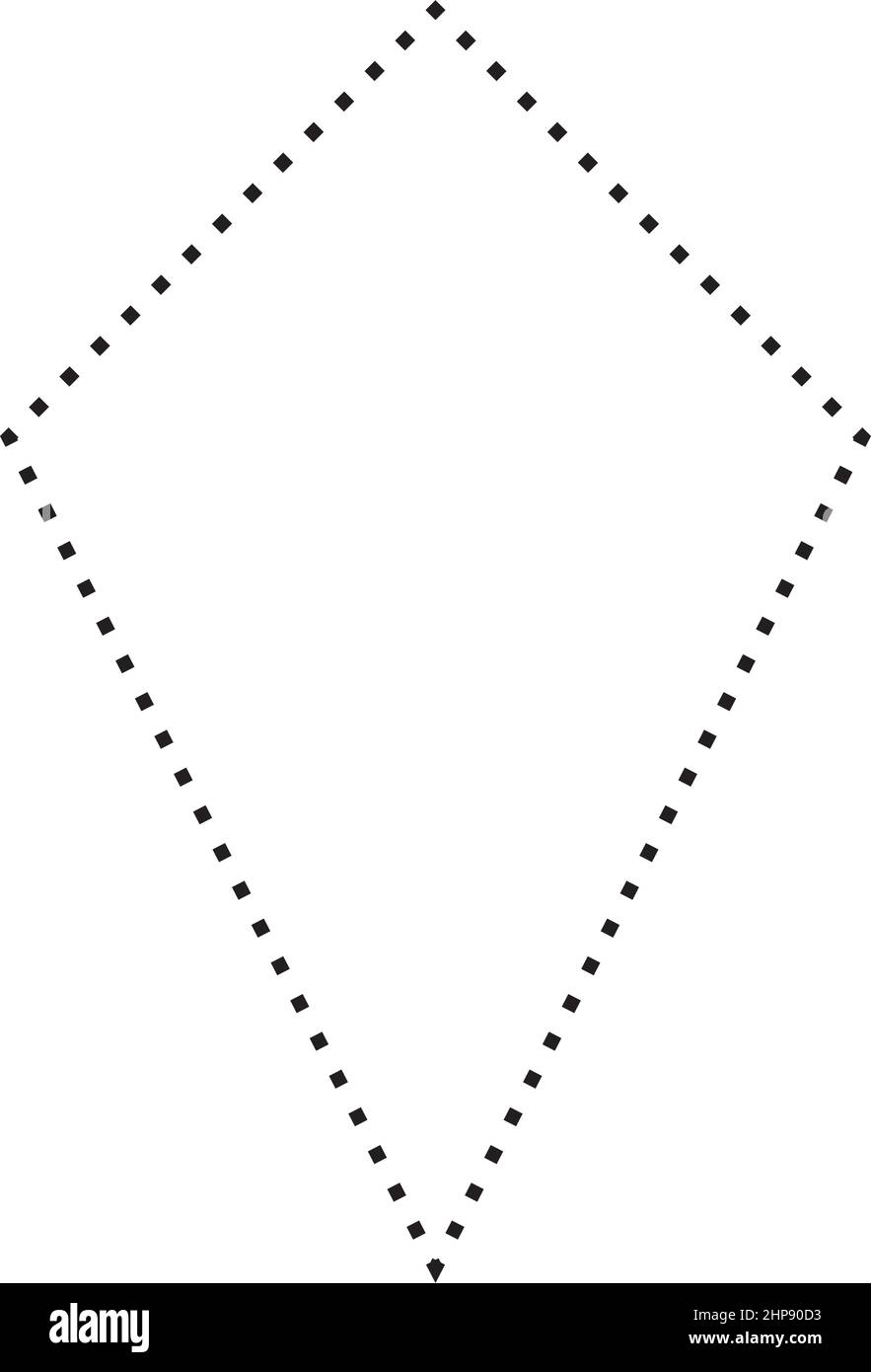 Kite Shape gestrichelt Symbol Vektor-Symbol für kreative Grafik-Design ui-Element in einem Piktogramm Illustration Stock Vektor