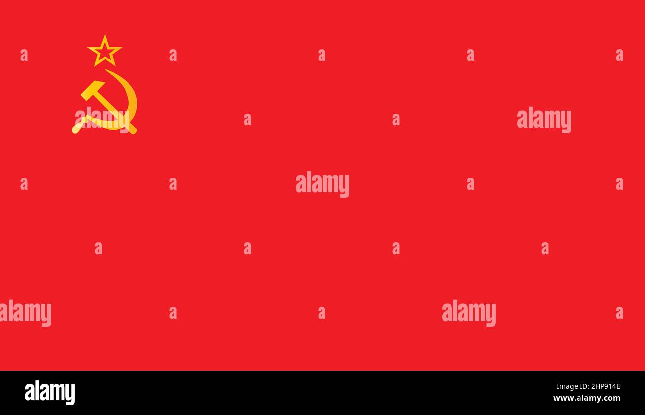 Flagge der Union der Sozialistischen Sowjetrepubliken Stock Vektor