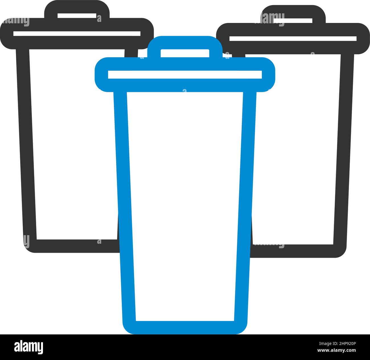 Müllcontainer Mit Dem Symbol „Separated Trash“ Stock Vektor