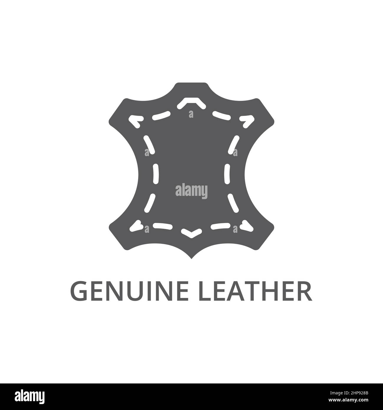 Vektor-Symbol aus echtem Leder in Schwarz Stock Vektor