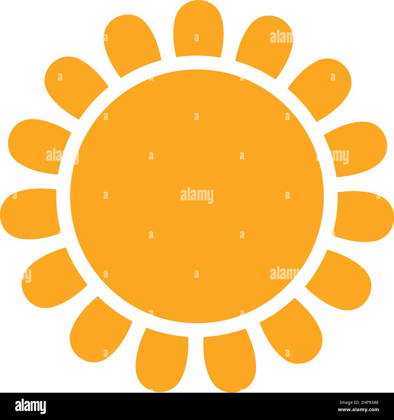 Vektorsymbol für Sonnenilustrationsdesign Stock Vektor