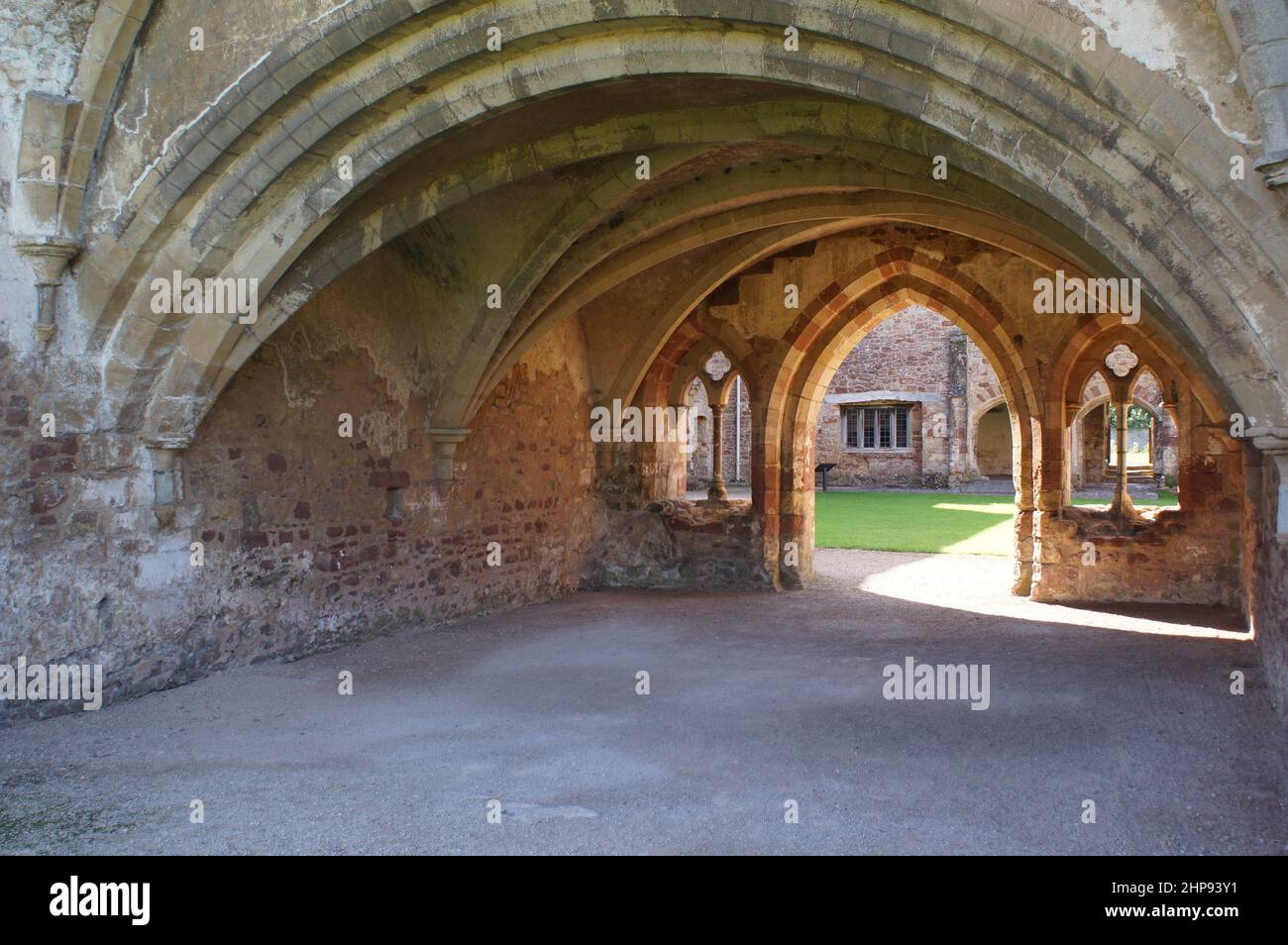 Washford, Watchet, Großbritannien: Ein Blick auf das Kapitelhaus der Zisterzienserabtei Cleeve Stockfoto