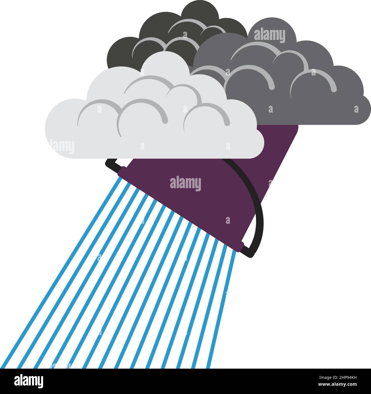 Regenfälle Wie Aus Dem Eimer Symbol Stock Vektor