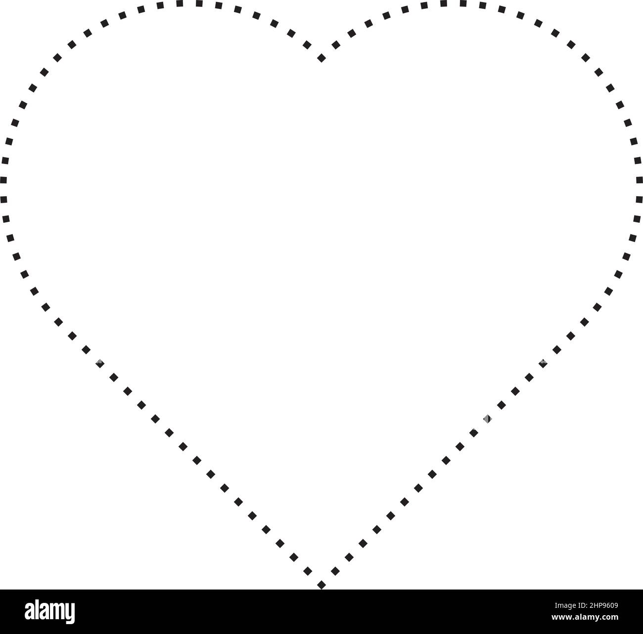 Herz Form gepunktete Symbol Symbol Vektor für kreative Grafik-Design-ui-Element in einem Piktogramm Illustration Stock Vektor