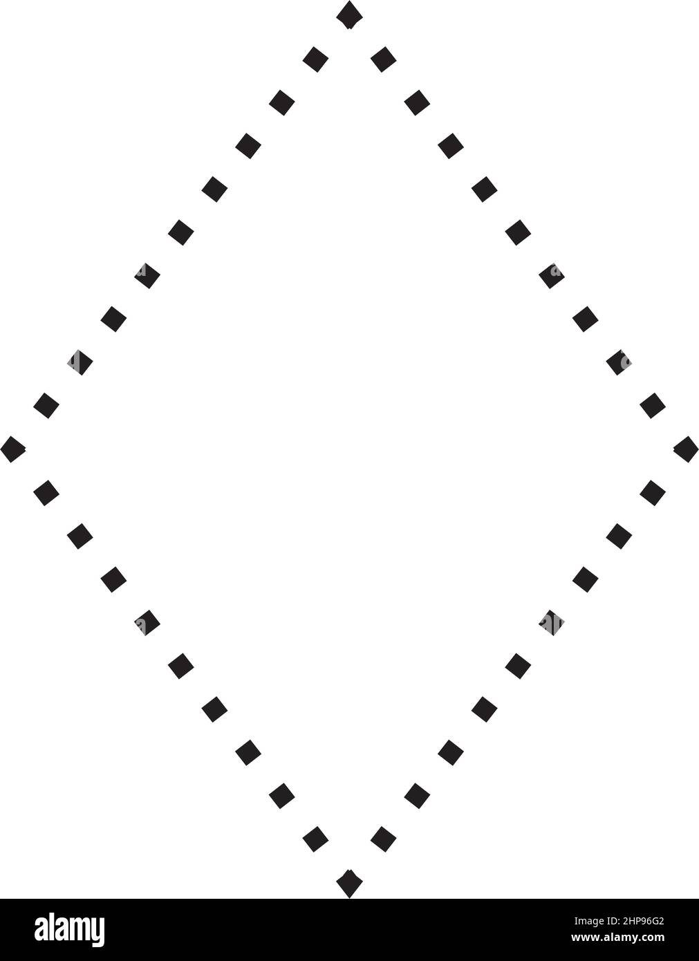 Rhombus-Symbol gestrichelte Form Vektor-Symbol für kreative Grafik-Design-ui-Element in einem Piktogramm Illustration Stock Vektor