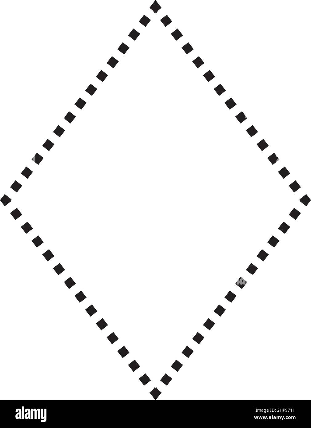 Rhombus-Form gestricheltes Symbol Vektor-Symbol für kreatives Grafikdesign ui-Element in einer Piktogrammdarstellung Stock Vektor